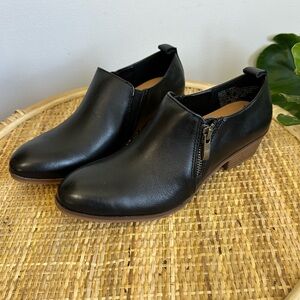 NEW Leather Ankle Boots, Moto Edgy Black Leather Shoes